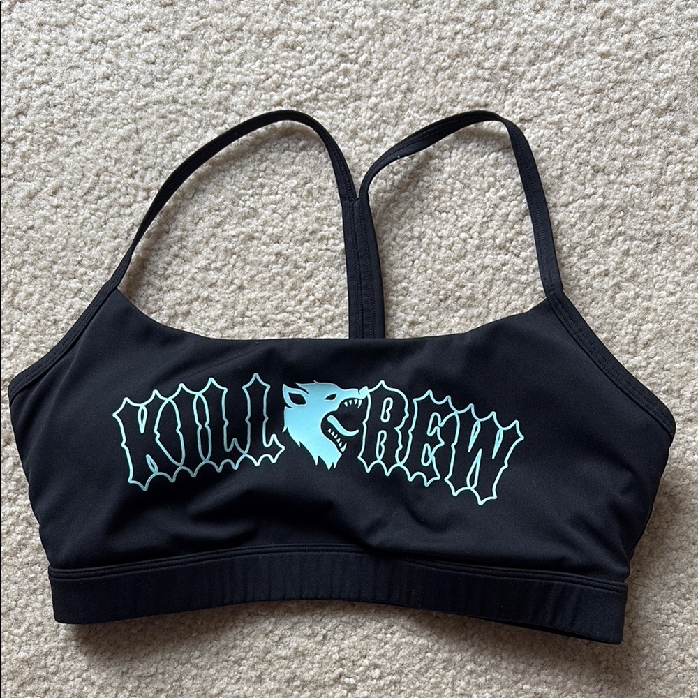 Kill Crew Black Graphic Sports Bra